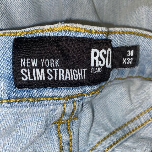 RSQ New York Slim Straight 30x32 Light Wash - Picture 3 of 4